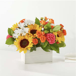 Sun-drenched Blooms Box Bouquet Flower Bouquet