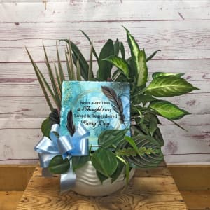 Loved & Remembered Memorial Slate Flower Bouquet