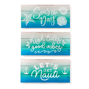 Sea Sentiment Wall Plaque Flower Bouquet