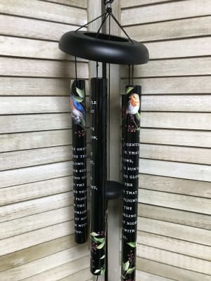 Black Variety Bird Wind Chime` Flower Bouquet