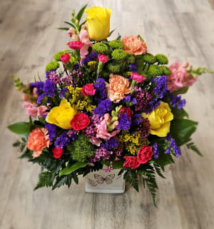 Garden Songbird Flower Bouquet