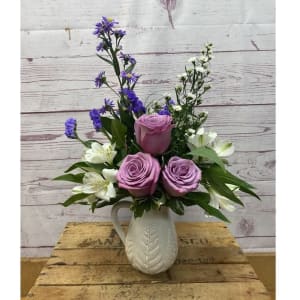 Lavender Haze Pitcher Arrangement Flower Bouquet