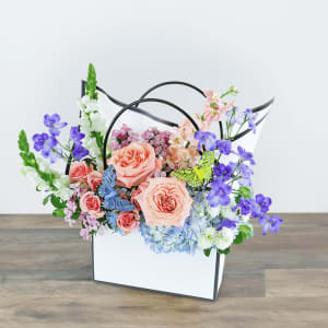 Monet Butterfly Garden Tote Flower Bouquet