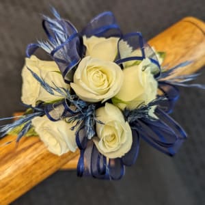 Navy Blue Corsage Flower Bouquet