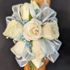 Light Blue Corsage Flower Bouquet