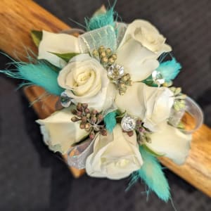 Teal Corsage Flower Bouquet