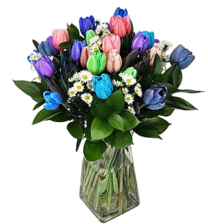 Rainbow Radiance Tulips Flower Bouquet