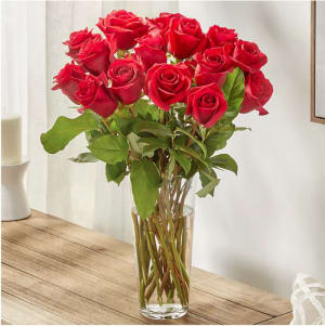 Long Stem Red Roses Flower Bouquet