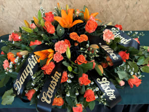 MASSILLON TIGERS CASKET SPRAY Flower Bouquet