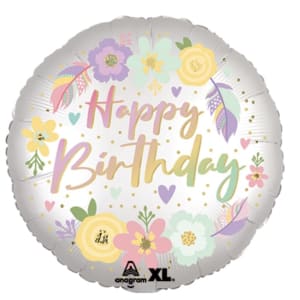 Birthday Boho Flowers Balloon Flower Bouquet