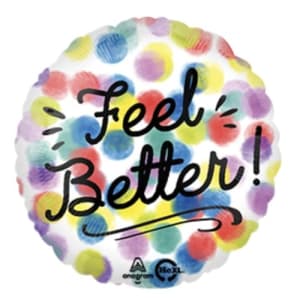 Feel Better Watercolor Dots Balloon Flower Bouquet