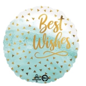 Best Wishes Gold Confetti Balloon Flower Bouquet