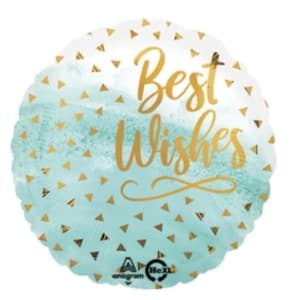 Best Wishes Gold Confetti Balloon Flower Bouquet