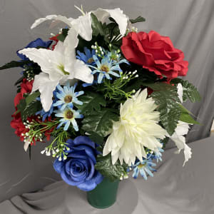 Cemetery Vase Flower Bouquet