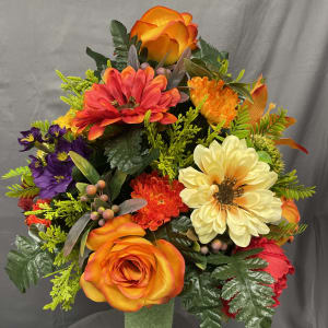 Cemetery Vase Flower Bouquet