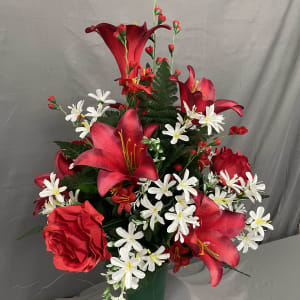 Cemetery Vase Flower Bouquet