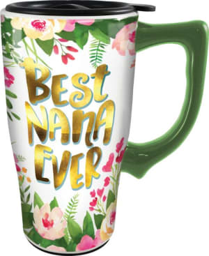 Best Nana Ever Travel Mug Flower Bouquet