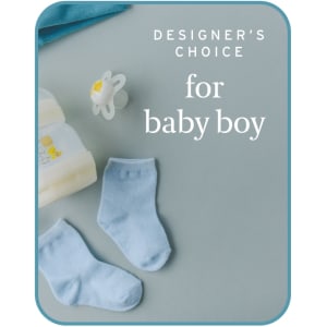 DESIGNER'S CHOICE BABY BOY Flower Bouquet