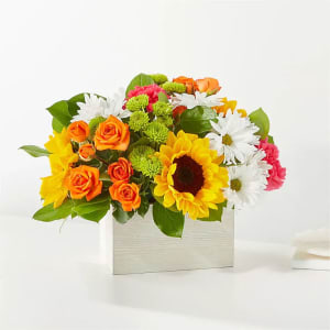 SUN DRENCHED BLOOMS BOX Flower Bouquet