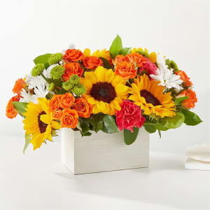 SUN DRENCHED BLOOMS BOX Flower Bouquet