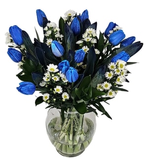 Blue Tulips Flower Bouquet