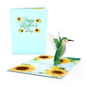 LovePop Mother's Day Sunflower Hummingbird Pop Up Card Flower Bouquet