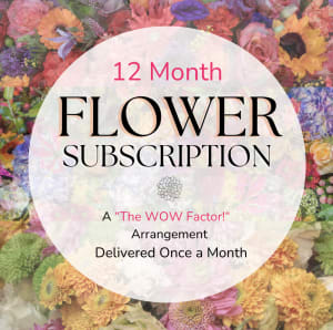 Flower Subscription for 12 Months Flower Bouquet