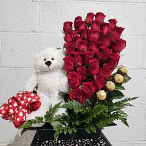 A Bear's Love- Medium Flower Bouquet