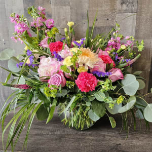 Wild Garden-Assorted Flowers in Bubble Bowl Flower Bouquet