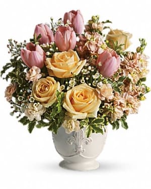 Teleflora's Peaches and Dreams Flower Bouquet