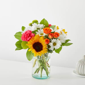 FTD's Sun-Drenched Blooms Vase Flower Bouquet