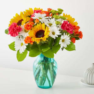 FTD's Sun-Drenched Blooms Vase Flower Bouquet
