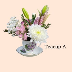 Teacup Of Love Flower Bouquet