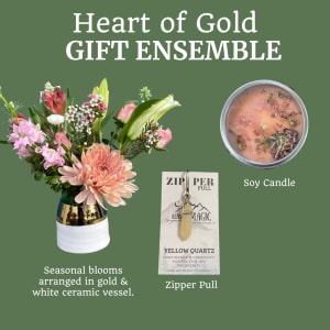 Heart of Gold Ensemble Flower Bouquet