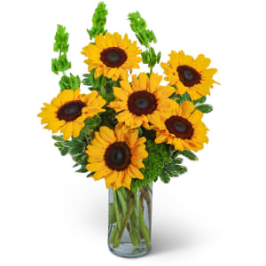 SUNFLOWERS AND BELLS Flower Bouquet