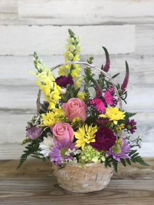 Butterfly Garden   Basket Flower Bouquet