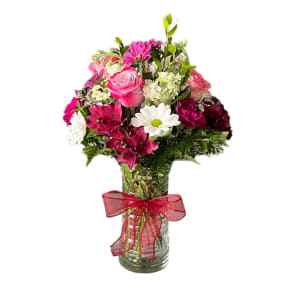 Pink Rose Mother's Day Arrangement Flower Bouquet