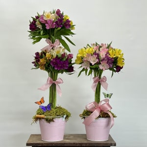 Alstroemeria Topiary Flower Bouquet