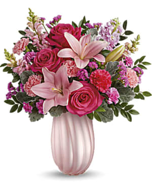 Teleflora's Rosy Swirls Bouquet Flower Bouquet