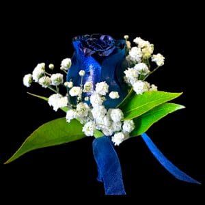 BLUE BOUTONNIERE Flower Bouquet
