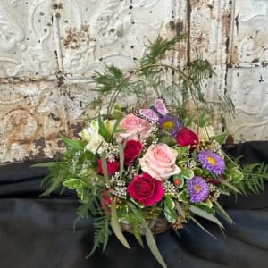 Garden Blossoms Basket Flower Bouquet