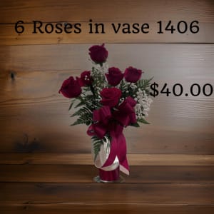 Half Dozen Roses Flower Bouquet