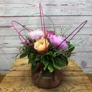 Rosy Posy Vase Flower Bouquet