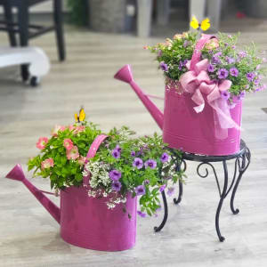 Watering My Garden Outdoor Annual planter Flower Bouquet