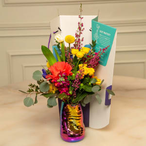 Tall Vase Arrangement w/ Box Flower Bouquet