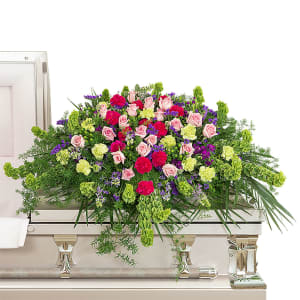 Always Remembered Casket Spray Flower Bouquet