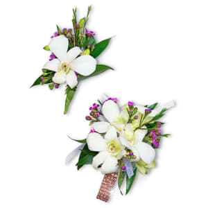 Flawless Corsage and Boutonniere Set Flower Bouquet