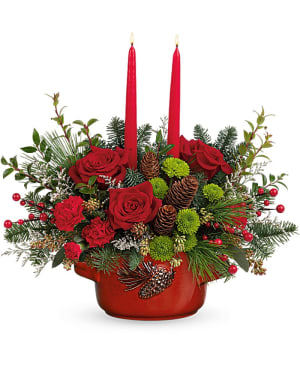 Pinecone Centerpiece Flower Bouquet