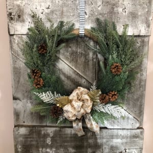Rustic Winter Jute Accent Silk (Artificial) Wreath