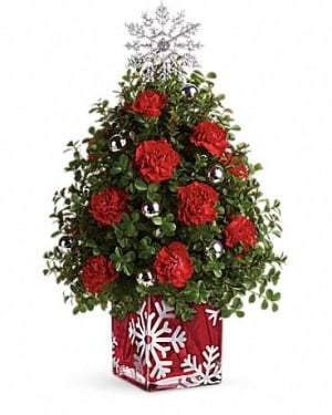 Sparkling Snowflake Tree Flower Bouquet